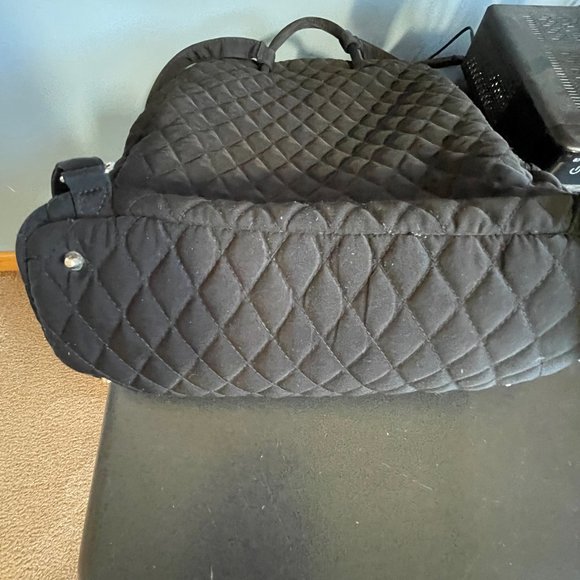 Vera Bradley Black Microfiber Backpack